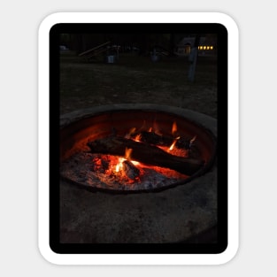 Campfire at Night Sticker